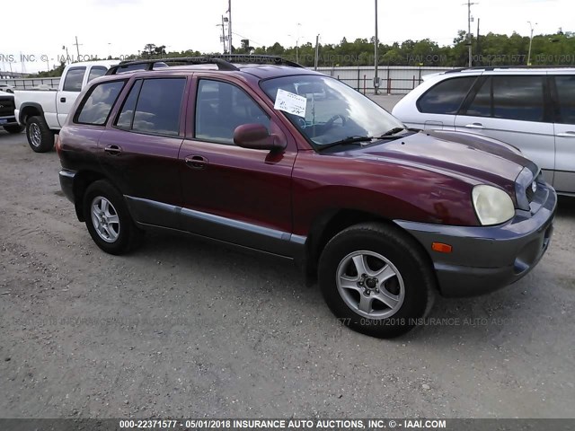 KM8SC83D51U060441 - 2001 HYUNDAI SANTA FE GLS/LX MAROON photo 1