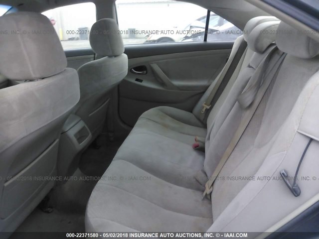 4T1BE46K28U218399 - 2008 TOYOTA CAMRY CE/LE/XLE/SE GRAY photo 8