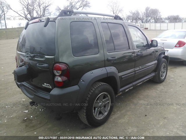 1J4GL38K66W218487 - 2006 JEEP LIBERTY RENEGADE GREEN photo 4