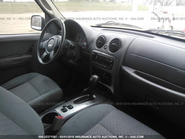 1J4GL38K66W218487 - 2006 JEEP LIBERTY RENEGADE GREEN photo 5