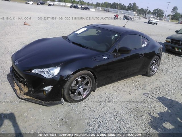 JF1ZNAA11D1729121 - 2013 TOYOTA SCION FR-S BLACK photo 2