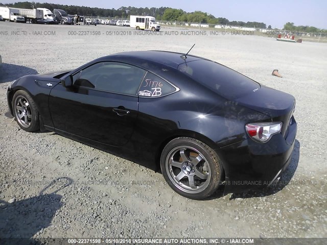 JF1ZNAA11D1729121 - 2013 TOYOTA SCION FR-S BLACK photo 3