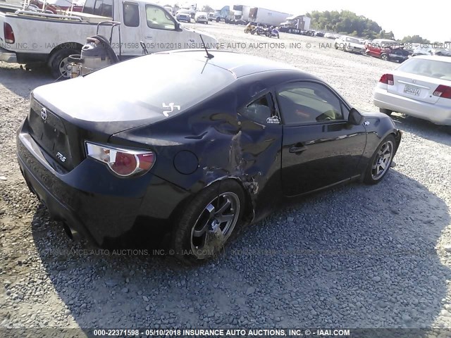 JF1ZNAA11D1729121 - 2013 TOYOTA SCION FR-S BLACK photo 4
