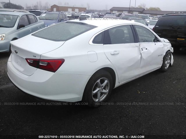 1G1ZC5ST3GF228870 - 2016 CHEVROLET MALIBU LS 白色 照片 4