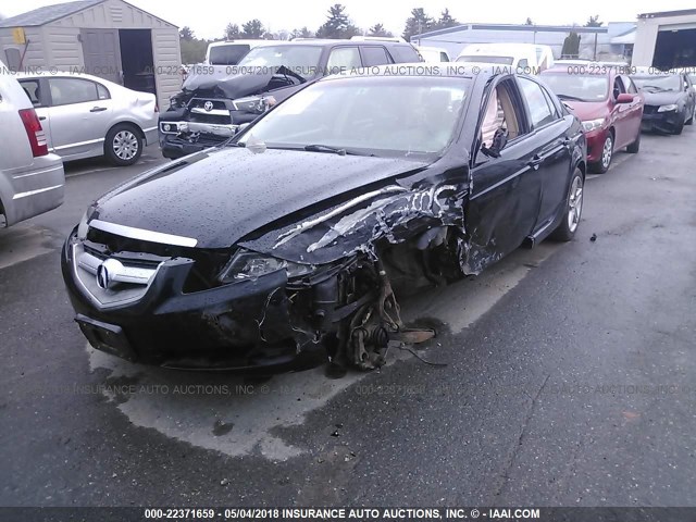 19UUA66295A009681 - 2005 ACURA TL BLACK photo 2