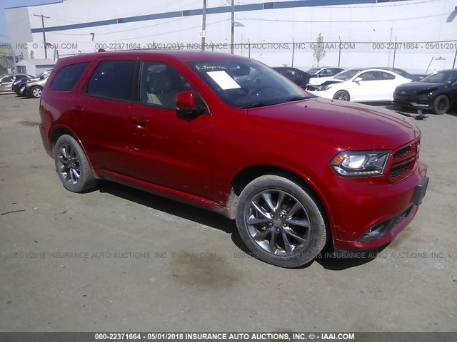 1C4RDHDG4HC774182 - 2017 DODGE DURANGO GT RED photo 1