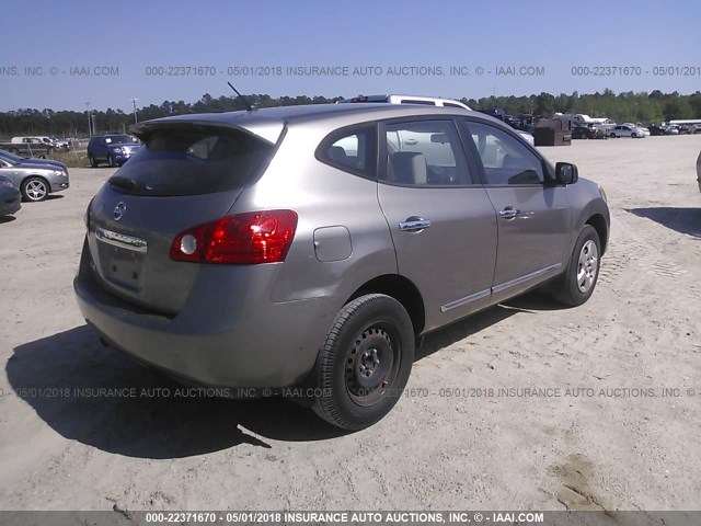 JN8AS5MTXBW166224 - 2011 NISSAN ROGUE S/SV/KROM GRAY photo 4