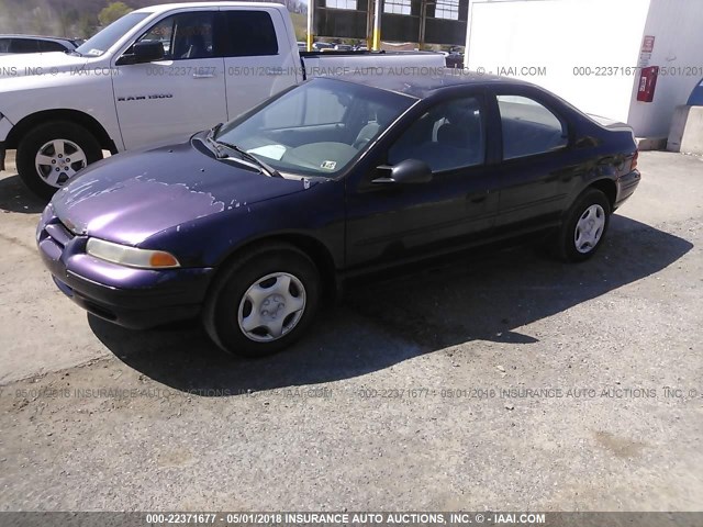 1B3EJ46X7VN561127 - 1997 DODGE STRATUS PURPLE photo 2