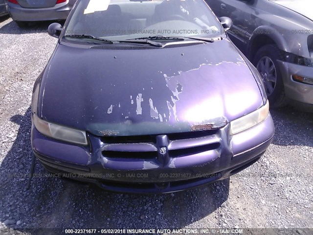 1B3EJ46X7VN561127 - 1997 DODGE STRATUS PURPLE photo 6