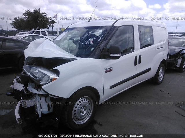 ZFBERFAB7H6G92917 - 2017 RAM PROMASTER CITY  WHITE photo 2