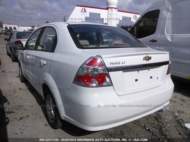 KL1TD5DE7BB200666 - 2011 CHEVROLET AVEO LS/LT WHITE photo 3