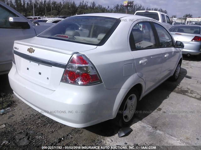 KL1TD5DE7BB200666 - 2011 CHEVROLET AVEO LS/LT WHITE photo 4