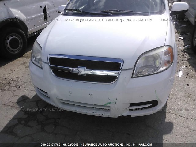 KL1TD5DE7BB200666 - 2011 CHEVROLET AVEO LS/LT WHITE photo 6