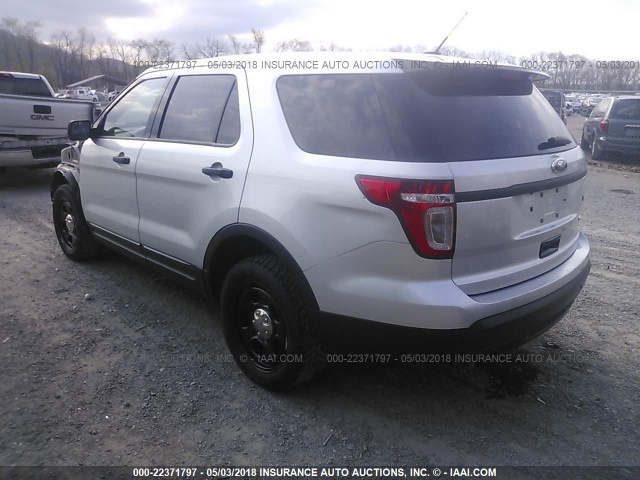 1FM5K8AR2EGA92864 - 2014 FORD EXPLORER POLICE INTERCEPTOR SILVER photo 3