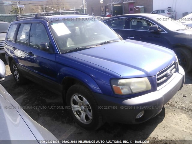 JF1SG636X3H707917 - 2003 SUBARU FORESTER 2.5X BLUE photo 1