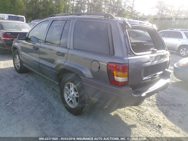 1J4GX48S24C214459 - 2004 JEEP GRAND CHEROKEE LAREDO/COLUMBIA/FREEDOM GRAY photo 3