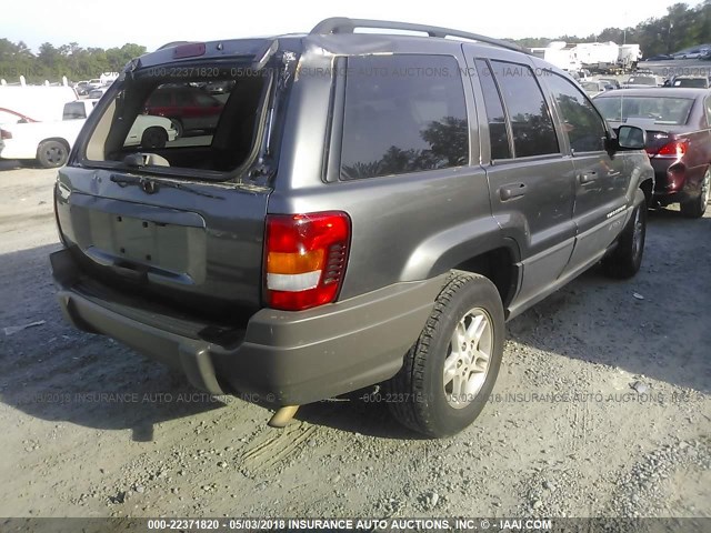 1J4GX48S24C214459 - 2004 JEEP GRAND CHEROKEE LAREDO/COLUMBIA/FREEDOM GRAY photo 4