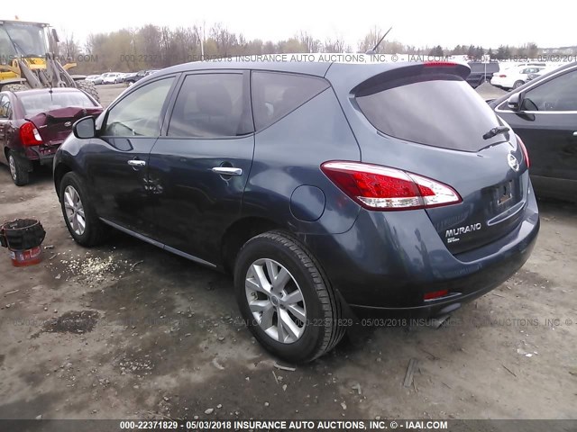 JN8AZ1MWXEW513893 - 2014 NISSAN Murano S/SL/SV/LE BLUE photo 3