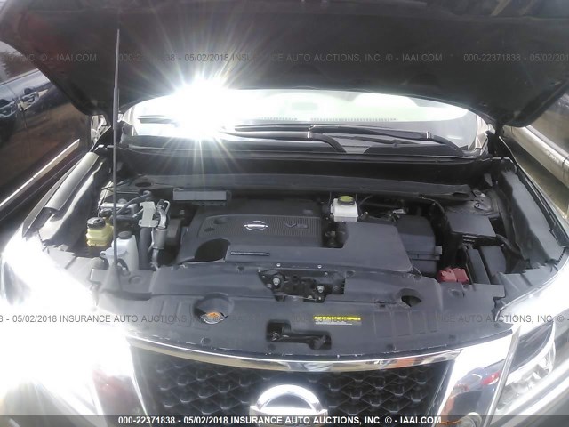 5N1AR2MM9FC709922 - 2015 NISSAN PATHFINDER S/SV/SL/PLATINUM 绿色 照片 10