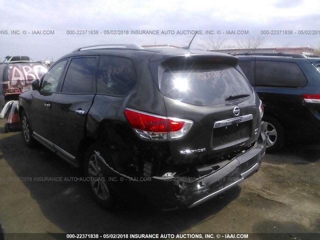 5N1AR2MM9FC709922 - 2015 NISSAN PATHFINDER S/SV/SL/PLATINUM 绿色 照片 3