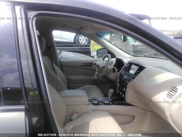 5N1AR2MM9FC709922 - 2015 NISSAN PATHFINDER S/SV/SL/PLATINUM 绿色 照片 5