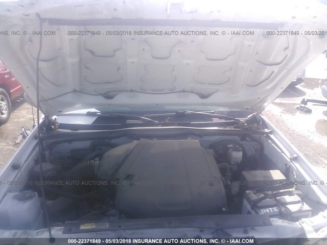 5TFJU4GN3FX083988 - 2015 TOYOTA TACOMA DOUBLE CAB PRERUNNER WHITE photo 10