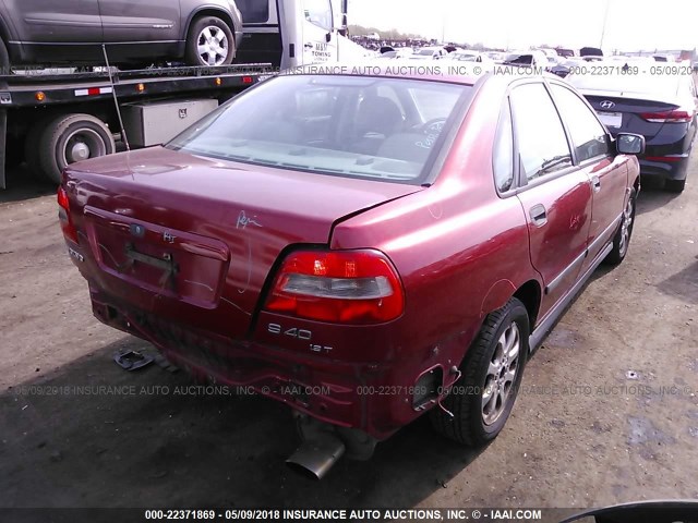 YV1VS2554YF458157 - 2000 VOLVO S40 RED photo 4