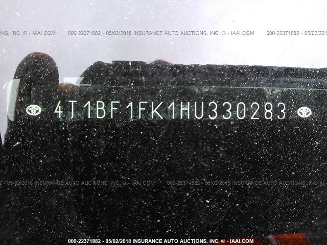 4T1BF1FK1HU330283 - 2017 TOYOTA CAMRY LE/XLE/SE/XSE Dark Blue photo 9