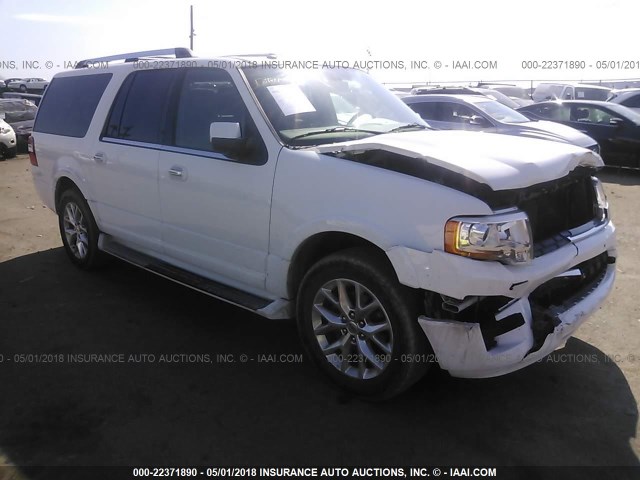 1FMJK1KT7HEA16511 - 2017 FORD EXPEDITION EL LIMITED WHITE photo 1