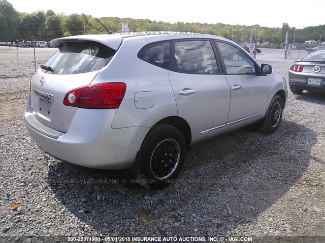 JN8AS5MV7BW264533 - 2011 NISSAN ROGUE S/SV/KROM SILVER photo 4