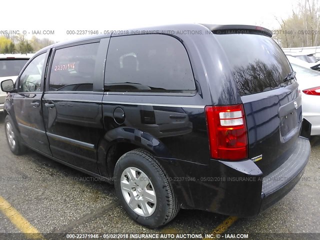 2D4RN4DE7AR287692 - 2010 DODGE GRAND CARAVAN SE Dark Blue photo 3