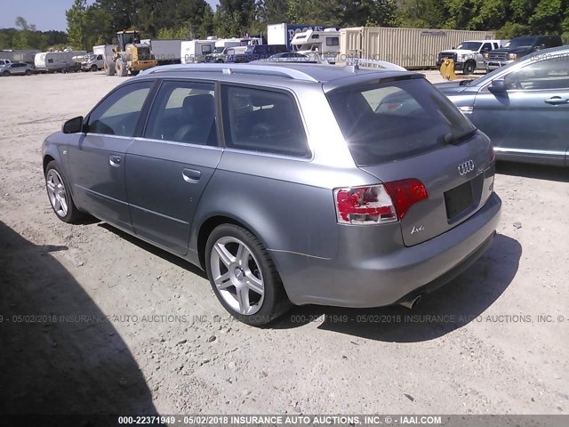 WAUKF78E47A054600 - 2007 AUDI A4 2.0T AVANT QUATTRO GRAY photo 3