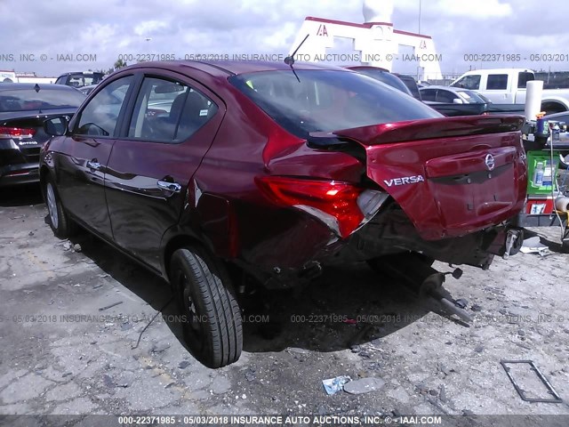 3N1CN7AP2JK406832 - 2018 NISSAN VERSA S/S PLUS/SV/SL RED photo 3