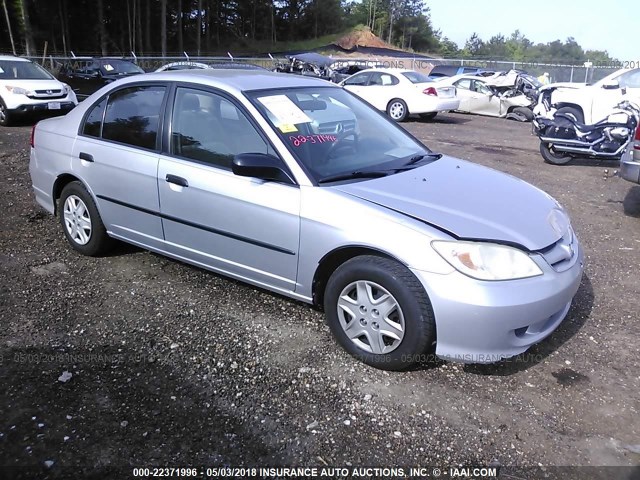 1HGES16395L011383 - 2005 HONDA CIVIC DX VP SILVER photo 1