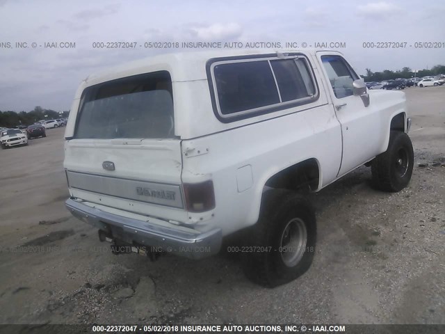 1G8EK18H0GF102142 - 1986 CHEVROLET BLAZER K10 WHITE photo 4