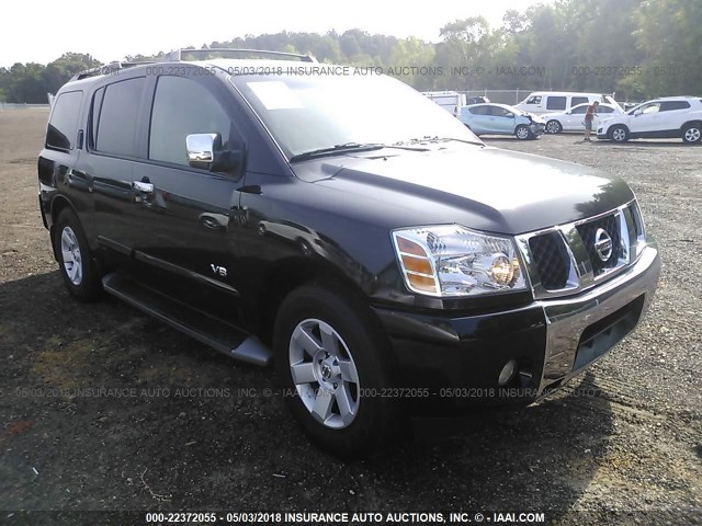 5N1AA08AX5N716411 - 2005 NISSAN ARMADA SE/LE BLACK photo 1