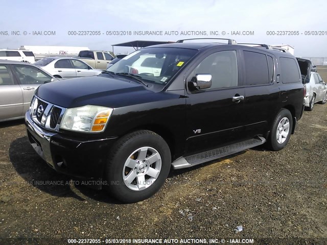 5N1AA08AX5N716411 - 2005 NISSAN ARMADA SE/LE BLACK photo 2