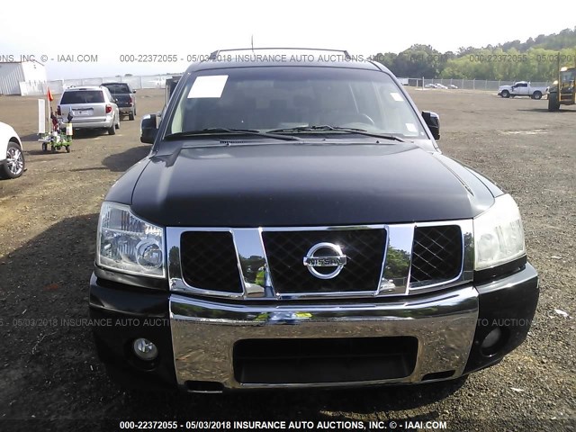 5N1AA08AX5N716411 - 2005 NISSAN ARMADA SE/LE BLACK photo 6