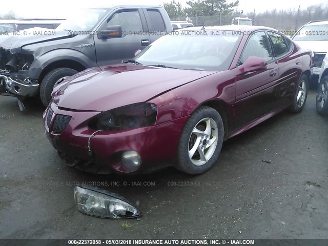 2G2WR524341357880 - 2004 PONTIAC GRAND PRIX GTP ბურგუნდია ფოტო 2