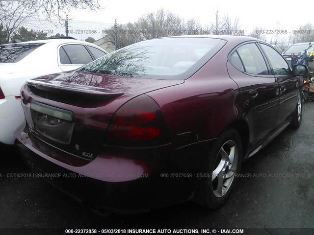 2G2WR524341357880 - 2004 PONTIAC GRAND PRIX GTP BURGUNDY photo 4