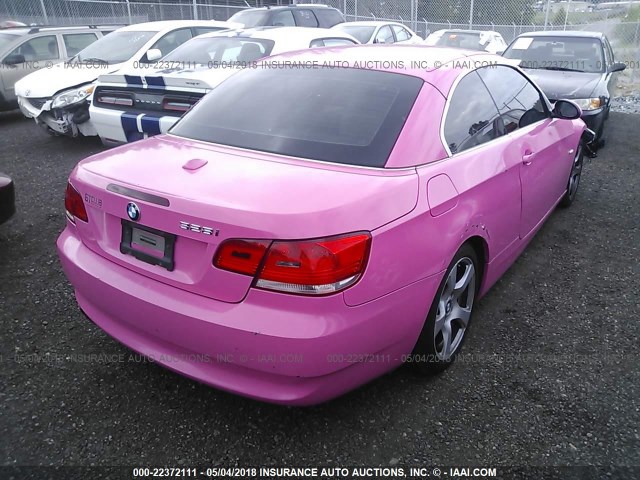 WBAWR33518P152202 - 2008 BMW 328 I SULEV PINK photo 4