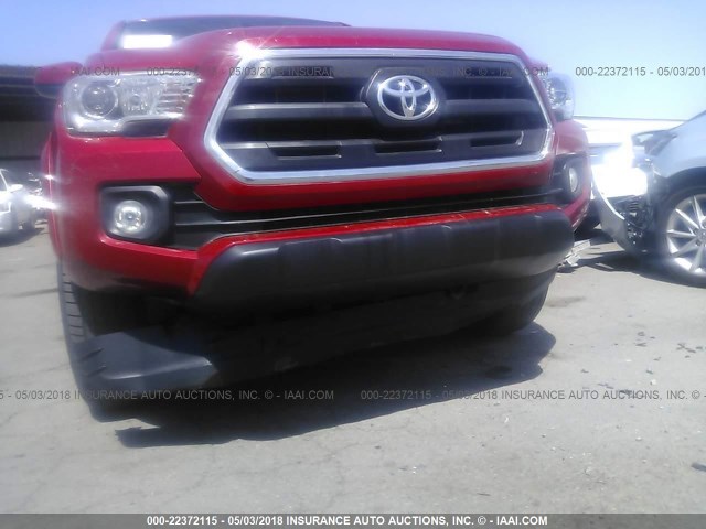5TFAZ5CN0GX019471 - 2016 TOYOTA TACOMA DBL CAB/SR5/TRD SPORT/OR RED photo 6