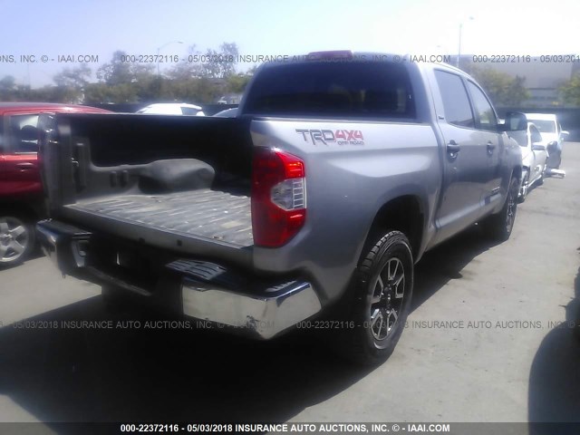 5TFDW5F10EX337263 - 2014 TOYOTA TUNDRA CREWMAX SR5 SILVER photo 4