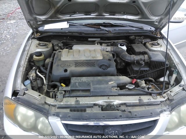 KNAFB161335112497 - 2003 KIA SPECTRA GS/GSX SILVER photo 10