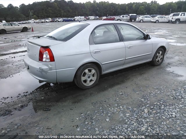 KNAFB161335112497 - 2003 KIA SPECTRA GS/GSX SILVER photo 4