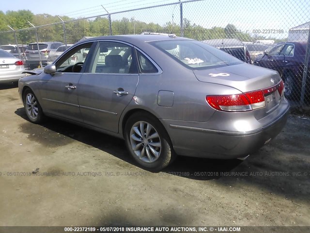 KMHFC46F17A223524 - 2007 HYUNDAI AZERA SE/LIMITED BEIGE photo 3