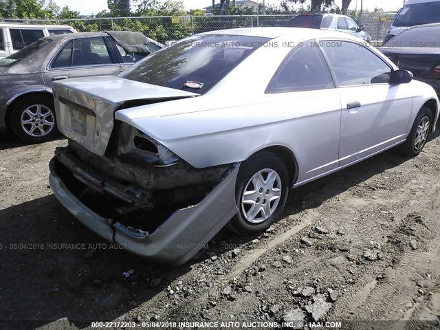 1HGEM22134L037948 - 2004 HONDA CIVIC DX VP SILVER photo 4