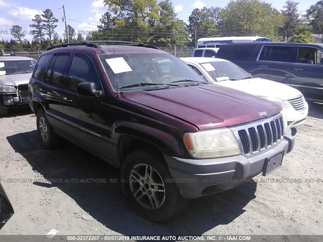 1J4GW48S21C520673 - 2001 JEEP GRAND CHEROKEE LAREDO BURGUNDY photo 1