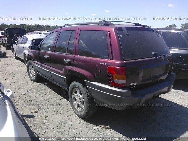 1J4GW48S21C520673 - 2001 JEEP GRAND CHEROKEE LAREDO BURGUNDY photo 3