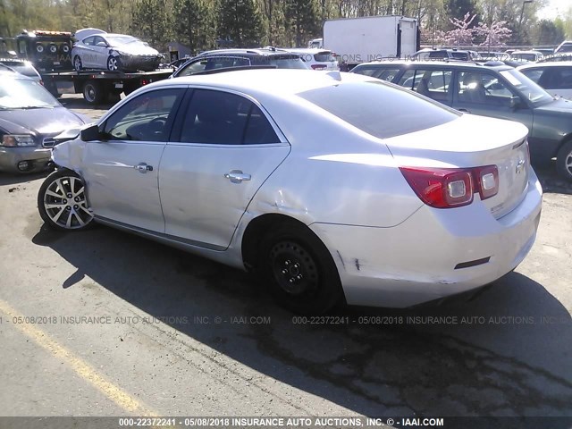 1G11H5SAXDU137034 - 2013 CHEVROLET MALIBU LTZ SILVER photo 3